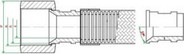Металлорукав с арматурой «конус-конус с углом 74°» НМ080Серия НМ080 6 мм